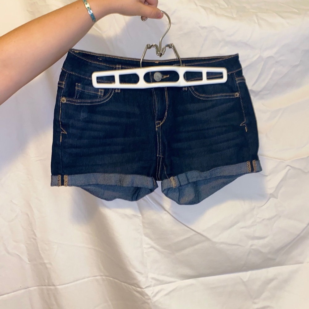 Aeropostale dark wash denim shorts